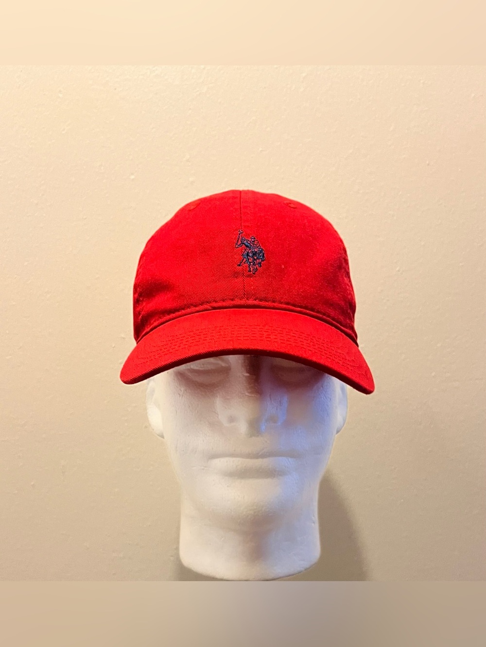U.S. Polo Assn. Red Strapback Hat - Cotton (Casual, One Size)